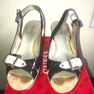 Guess by Marciano Wedge peep toe sandals